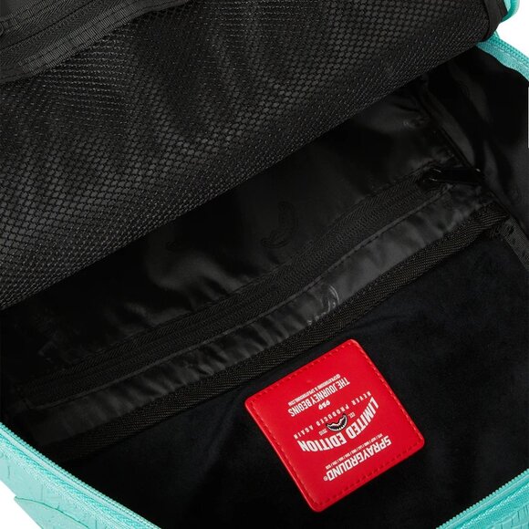 Sprayground Aqua Noir Embossed Backpack🔥New Teal Bookbag Large School Bag - Picture 8 of 9